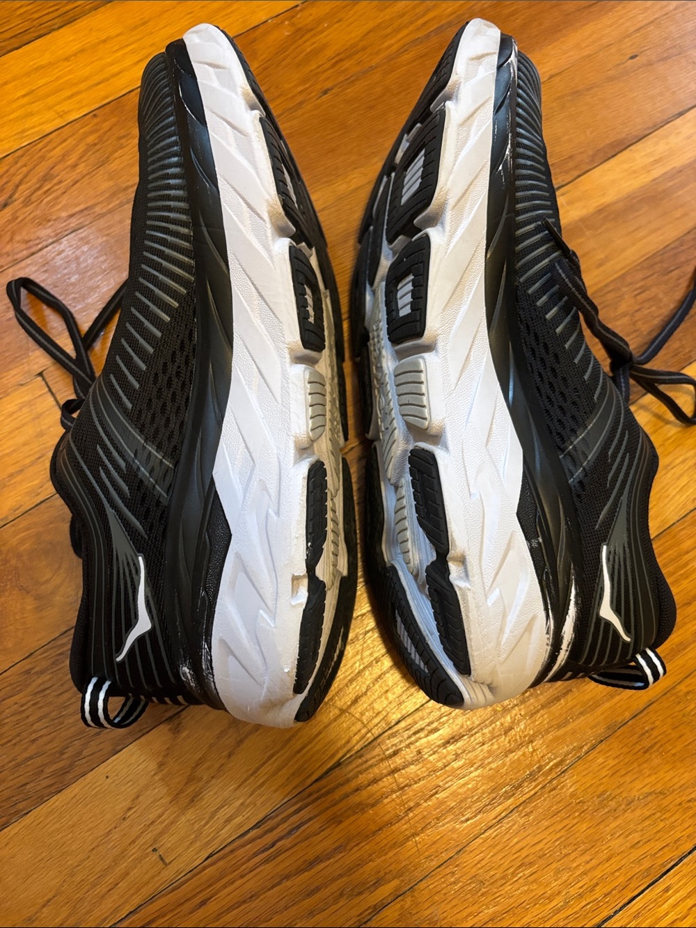 Hoka Bondi 7 Black & White Women’s Running Sneakers - Picture 6 of 9